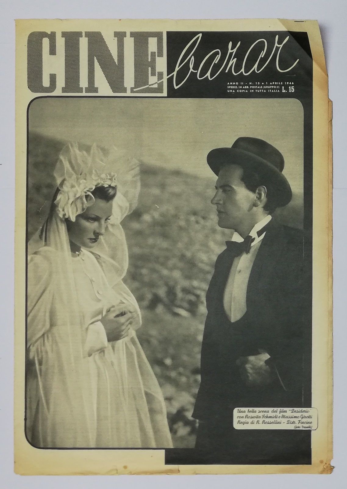 CINE BAZAR magazine side cover Issue 13 1 April 1946