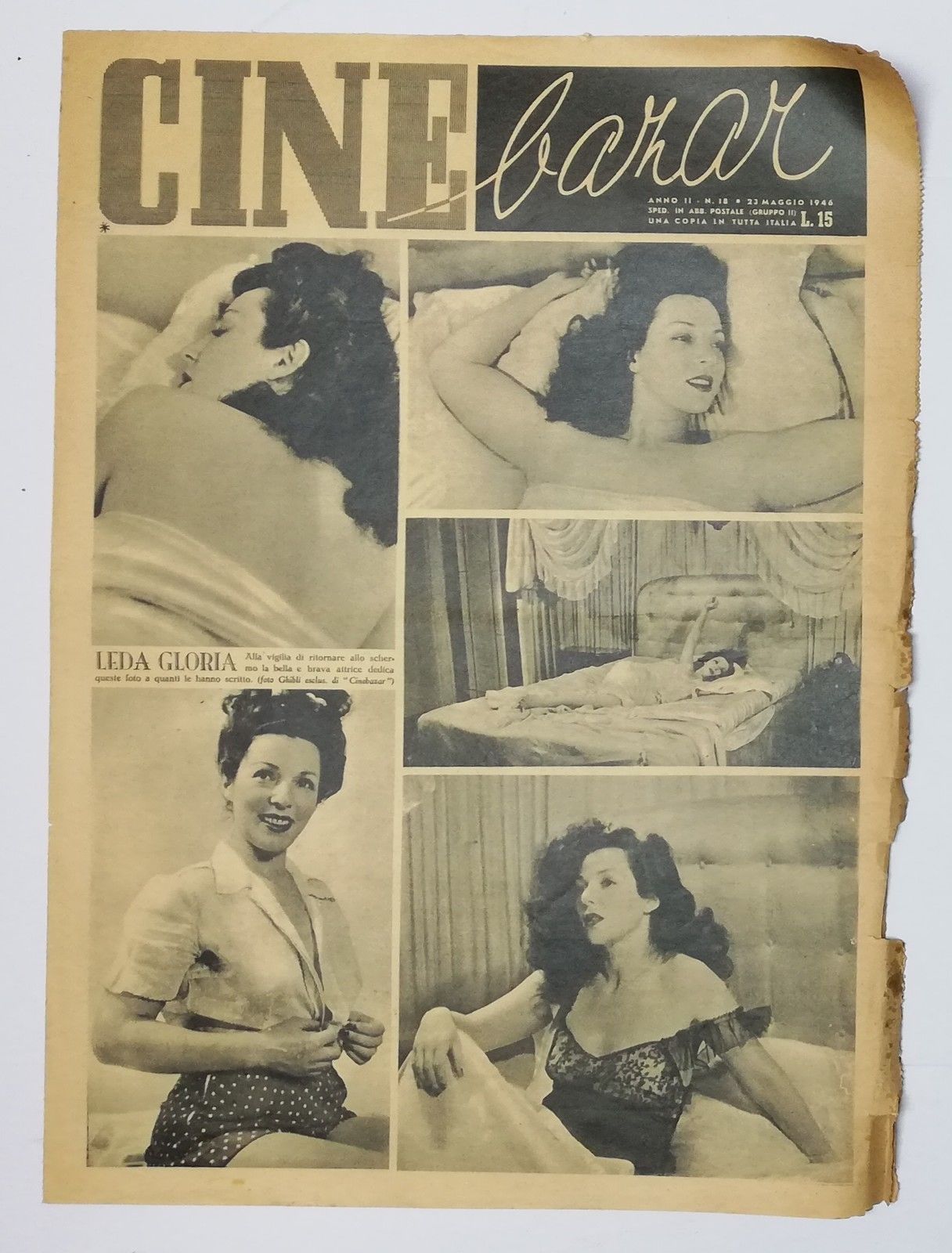 CINE BAZAR magazine side cover Issue 18 23 May 1946
