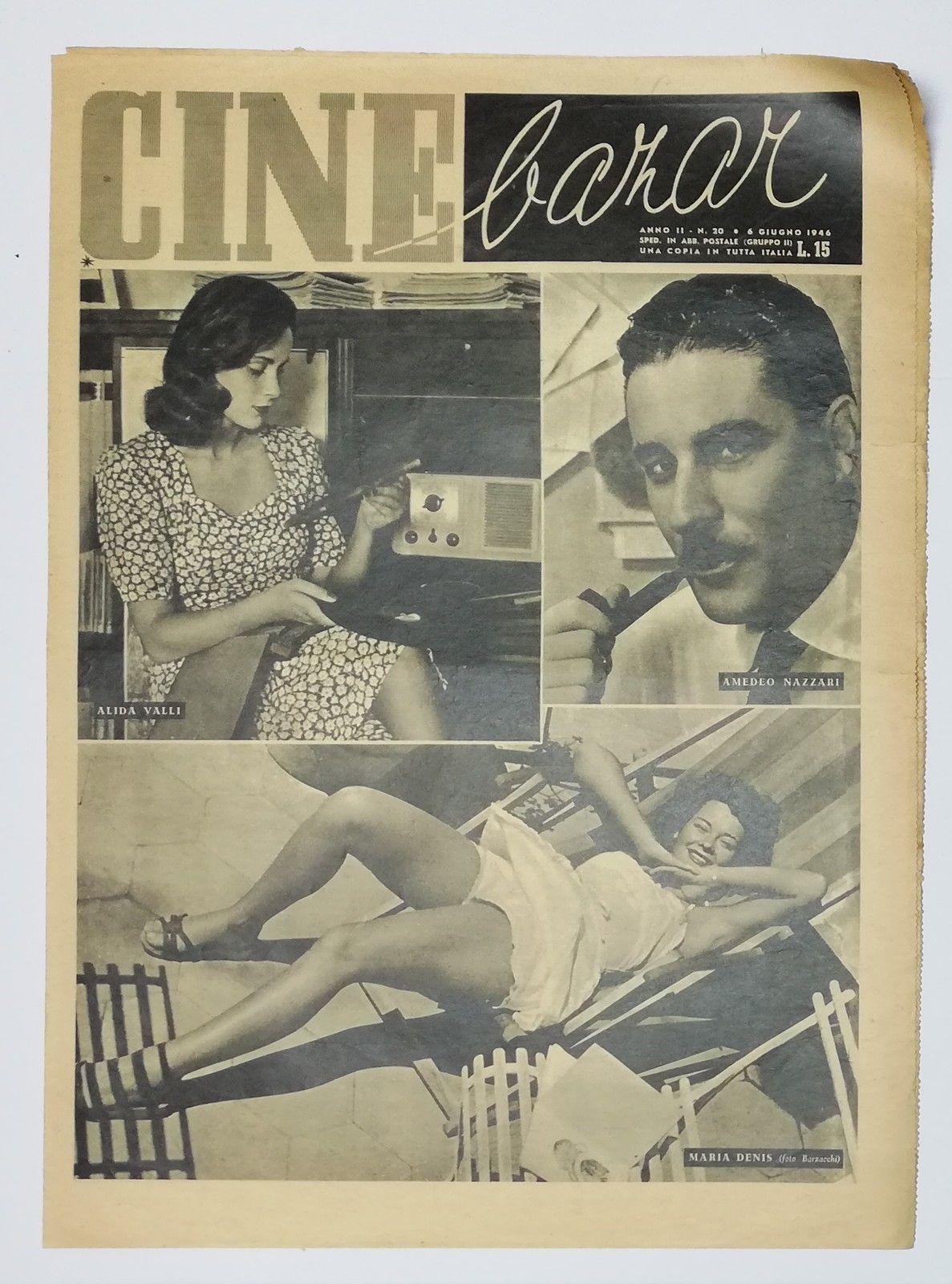 CINE BAZAR magazine side cover Issue 20 6 June 1946