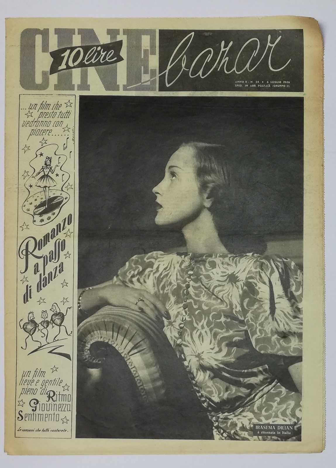 CINE BAZAR magazine side cover Issue 24 6 July 1946