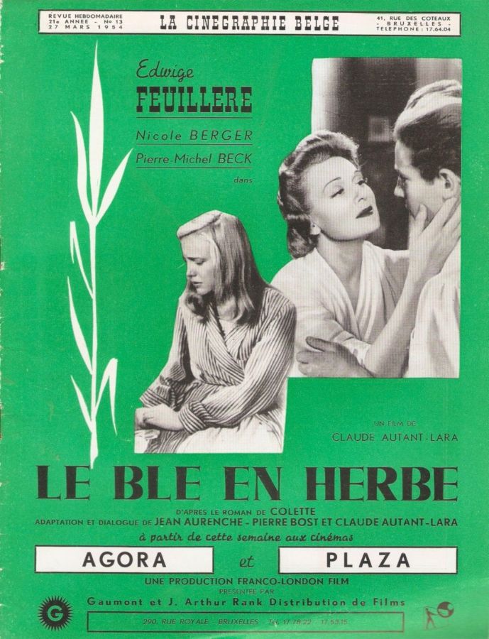 CINEGRAPHIE BELGE | LA magazine side cover Issue 13 27 March 1954