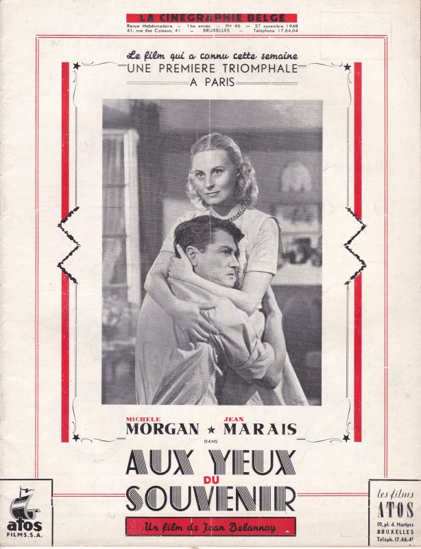 CINEGRAPHIE BELGE | LA magazine side cover Issue 46 27 November 1948