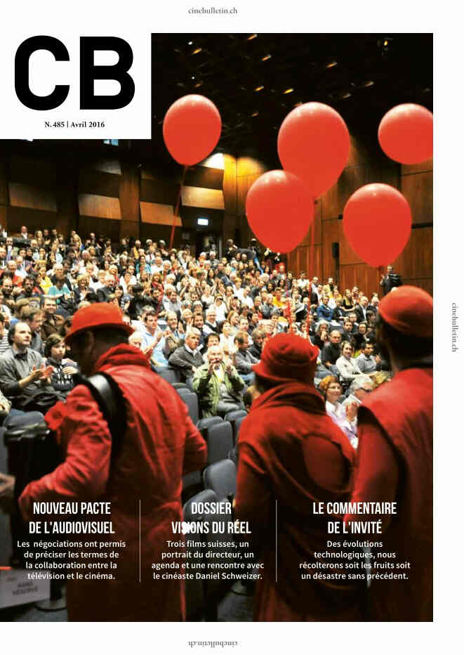 CINE BULLETIN magazine side cover Issue 485 April 2016