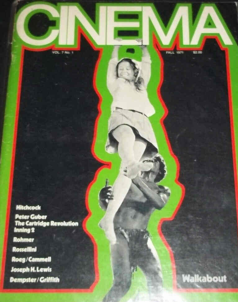 CINEMA (Ca) magazine side cover  vol 7 # 1 Fall 1971