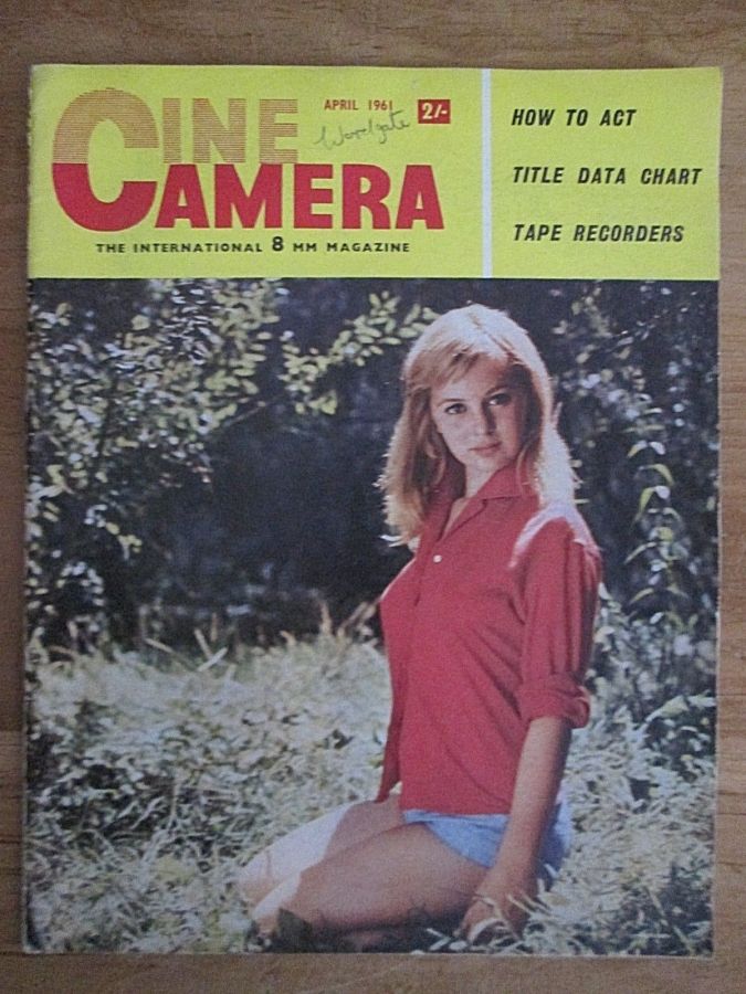 CINE CAMERA magazine side cover  April 1961