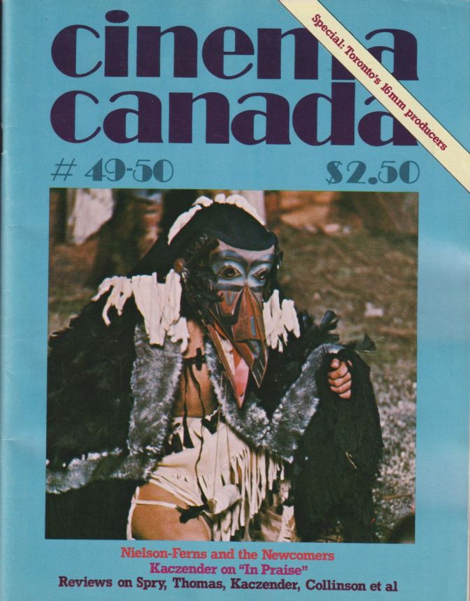 CINEMA CANADA magazine side cover Issue 49-50  September/October 1978