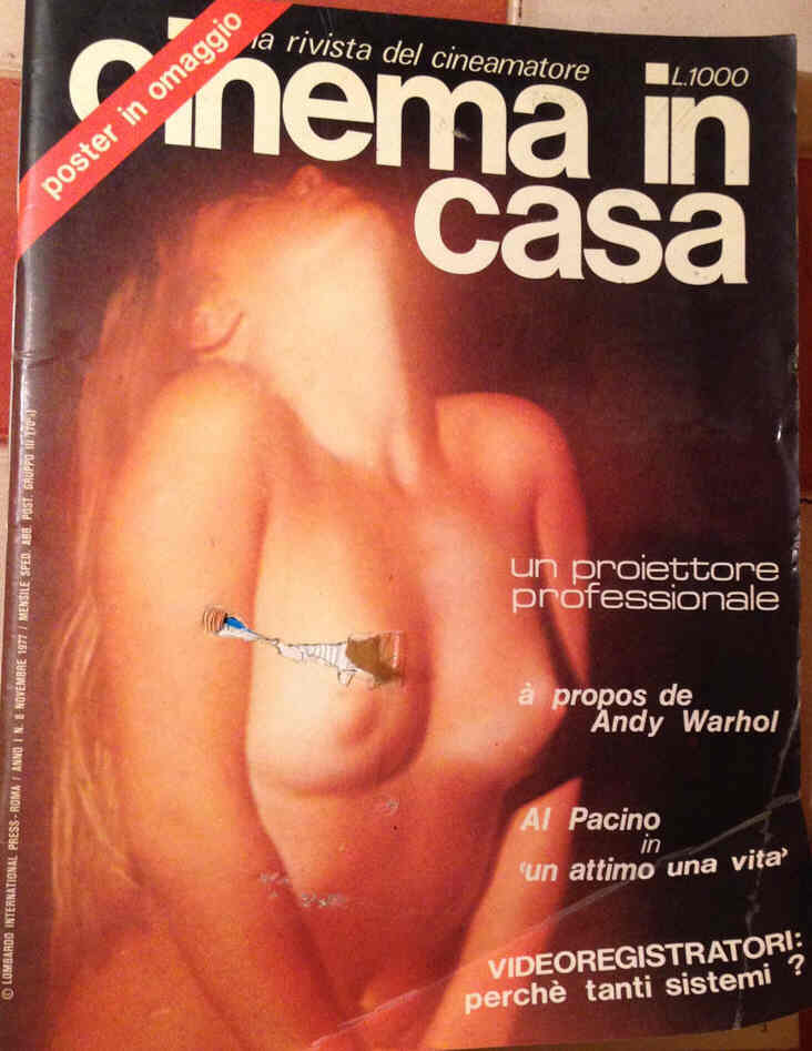 CINEMA IN CASA magazine side cover Issue 8 November 1977