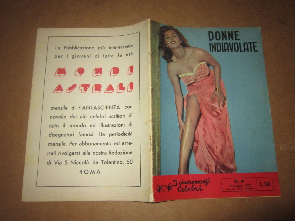 I CINEROMANZI CELEBRI magazine side cover Issue 6 15 May 1955