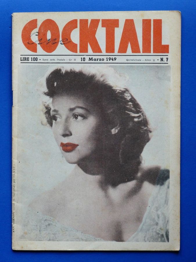 CINE COCKTAIL magazine side cover Issue 7 10 March 1949