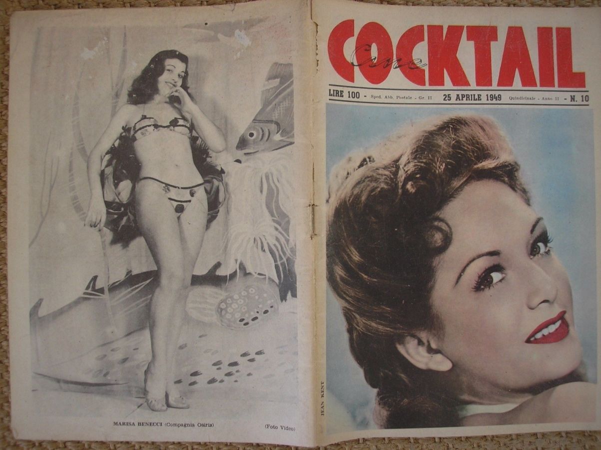 CINE COCKTAIL magazine side cover Issue 10 25 April 1949