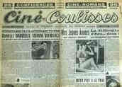 CINE COULISSES magazine side cover 21 October 1951