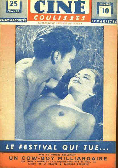 CINE COULISSES magazine side cover Issue 10  1952