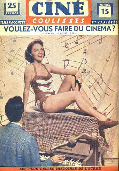 CINE COULISSES magazine side cover Issue 13  1952