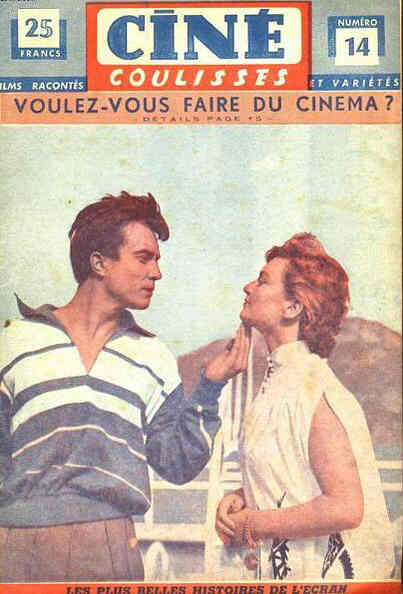CINE COULISSES magazine side cover Issue 14  1952