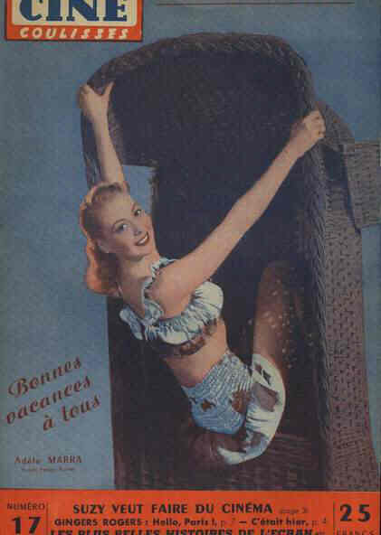 CINE COULISSES magazine side cover Issue 17  1952