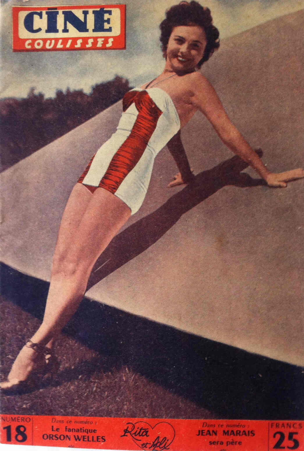 CINE COULISSES magazine side cover Issue 18  1952