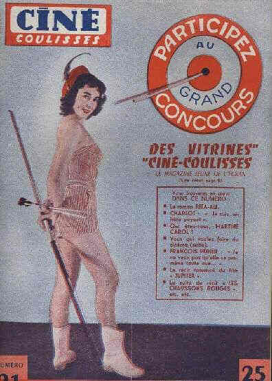 CINE COULISSES magazine side cover Issue 21  1952