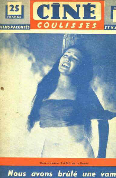 CINE COULISSES magazine side cover Issue 9  1952