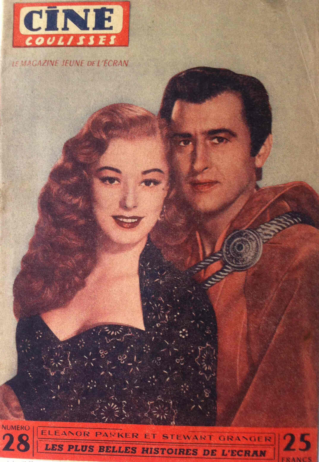 CINE COULISSES magazine side cover Issue 28  1953