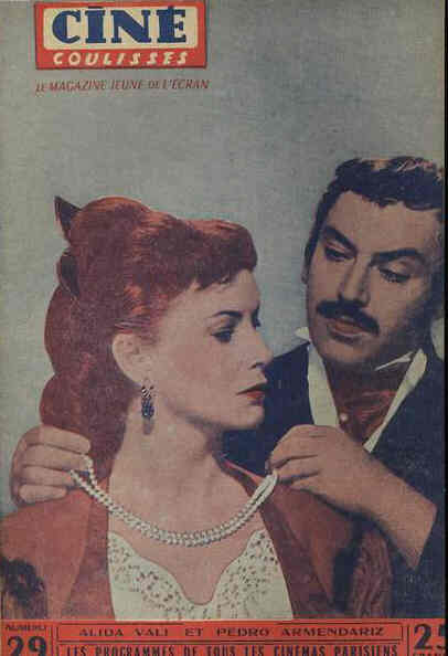 CINE COULISSES magazine side cover Issue 29  1953