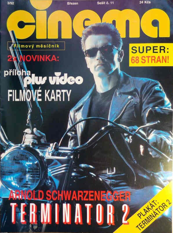 CINEMA (Cz) magazine side cover  March 1992