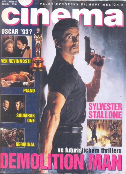 CINEMA (Cz) magazine side cover  February 1994