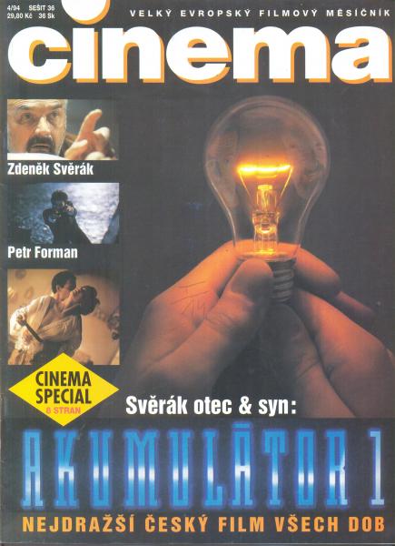 CINEMA (Cz) magazine side cover  April 1994