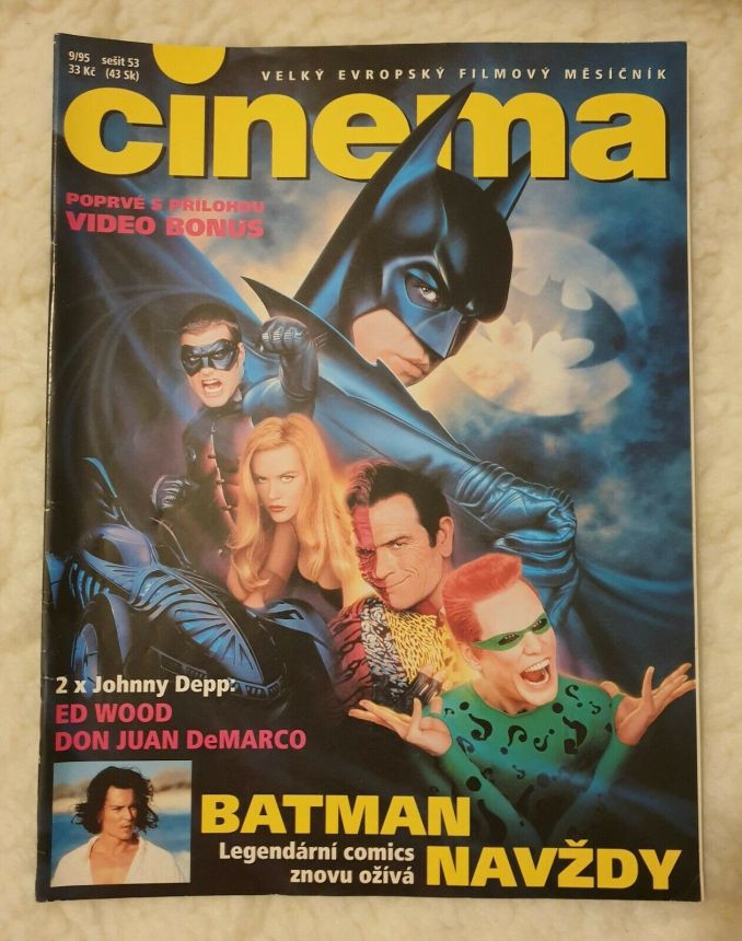CINEMA (Cz) magazine side cover  September 1995