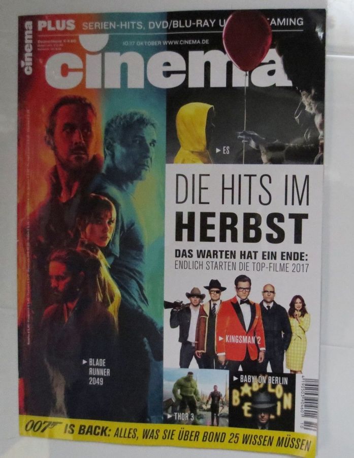 CINEMA (De) magazine side cover  October 2017