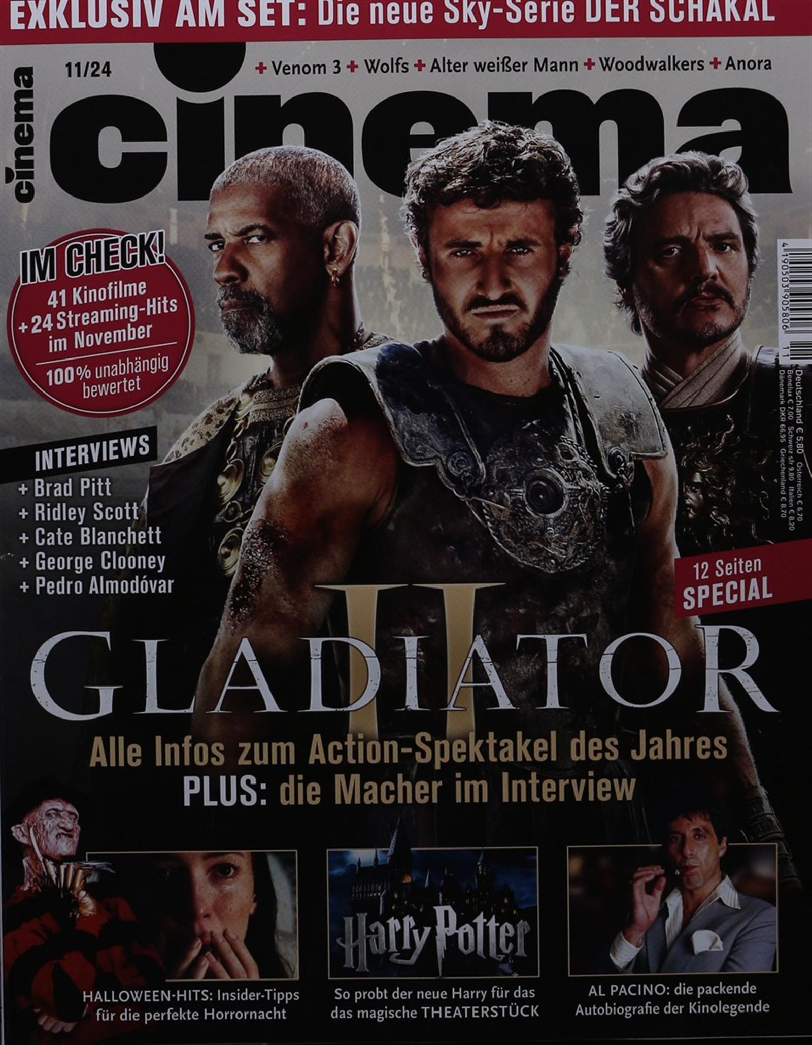 CINEMA (De) magazine side cover  November 2024