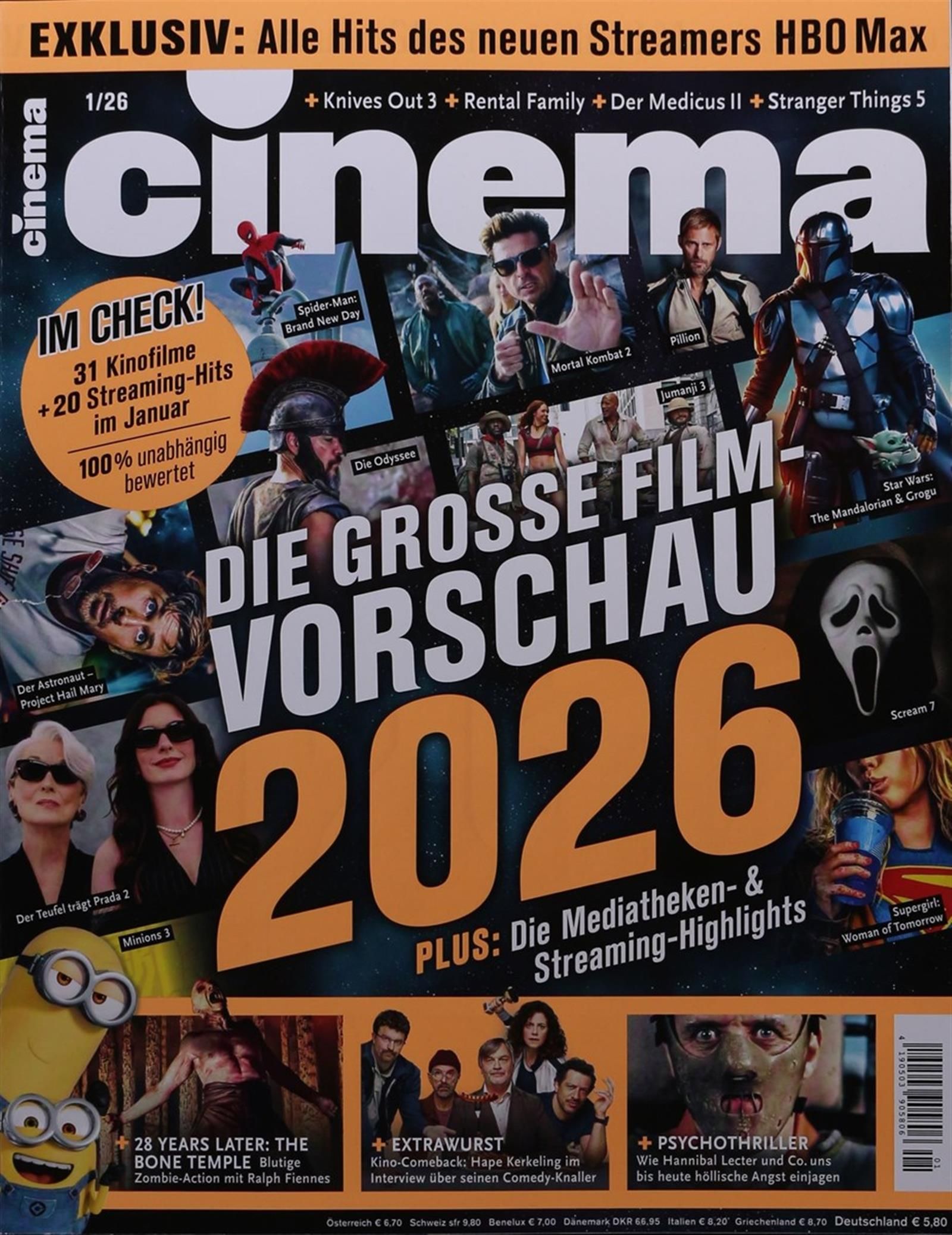 CINEMA (De) magazine side cover  January 2026