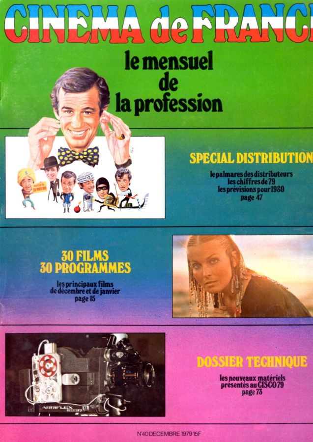CINEMA DE FRANCE magazine side cover Issue 40  December 1979