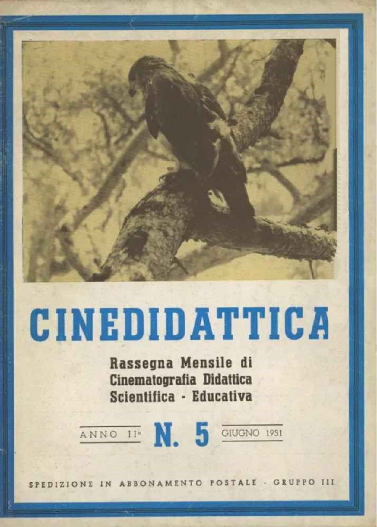CINEDIDATTICA magazine side cover Issue 5  June 1951