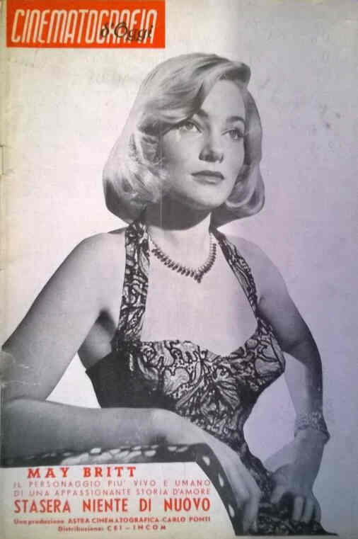CINEMATOGRAFIA D OGGI magazine side cover  September/October 1955