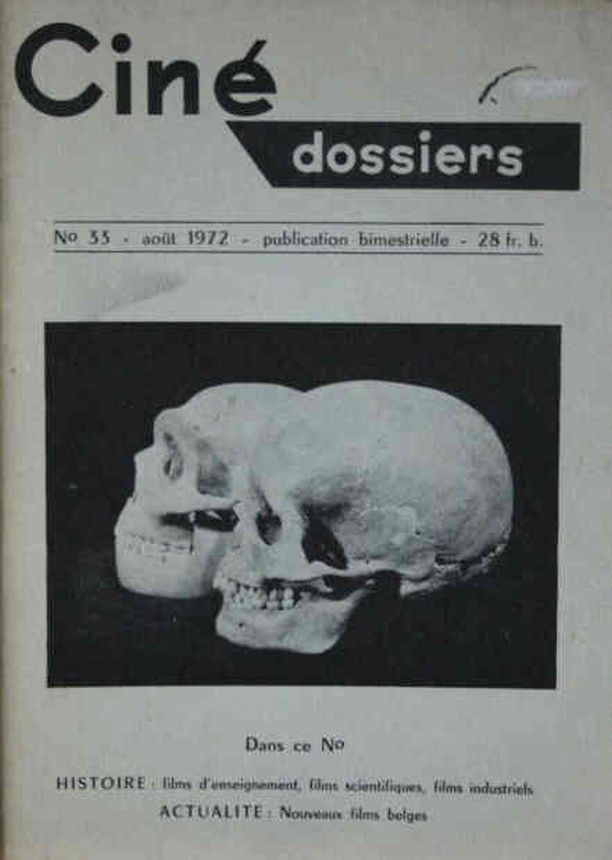 CINE DOSSIERS magazine side cover Issue 33  August 1972