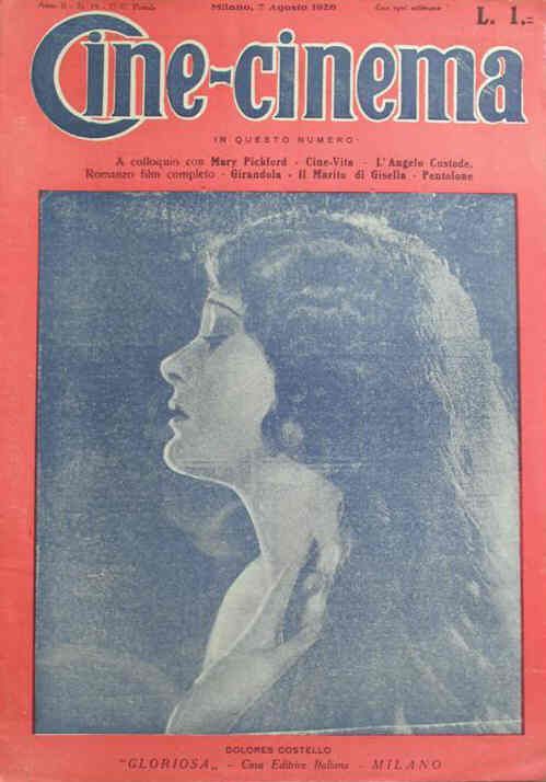 CINE-CINEMA magazine side cover 7 August 1926