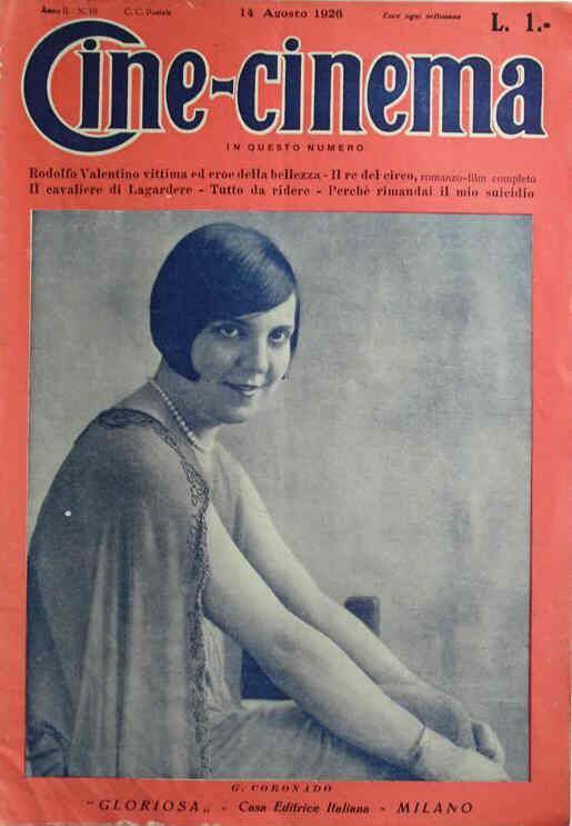 CINE-CINEMA magazine side cover 14 August 1926
