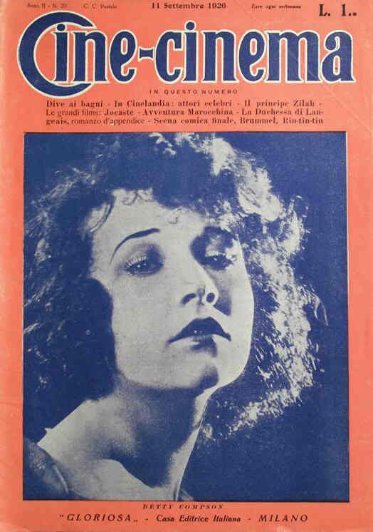 CINE-CINEMA magazine side cover 11 September 1926