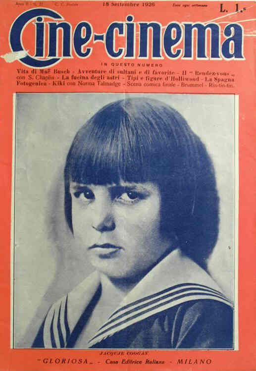 CINE-CINEMA magazine side cover 18 September 1926