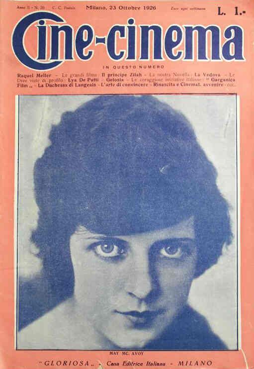 CINE-CINEMA magazine side cover 23 October 1926