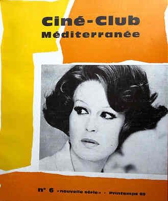 CINE-CLUB MEDITERRANEE magazine side cover Issue 6/39  1969