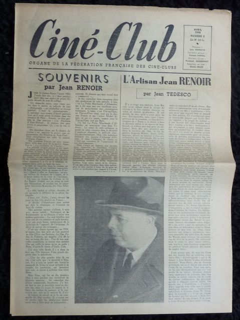 CINE-CLUB magazine side cover Issue 6 Vol 1 # 6 - April 1948