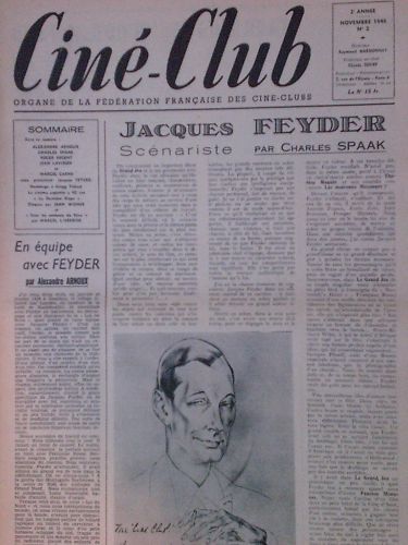 CINE-CLUB magazine side cover Issue 2 Vol 2 # 2 - November 1948