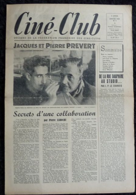 CINE-CLUB magazine side cover Issue 4 Vol 2 # 4 - January 1949