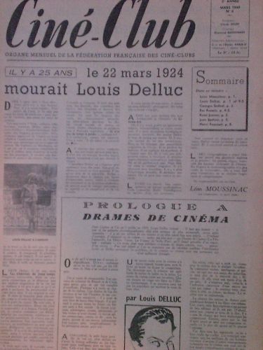 CINE-CLUB magazine side cover Issue 6 Vol 2 # 6 - March 1949