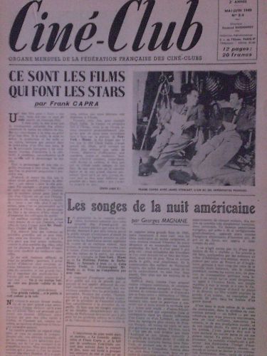 CINE-CLUB magazine side cover Issue 8 Vol 2 # 8 - May/June 1949
