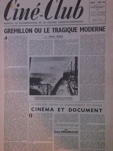 CINE-CLUB magazine side cover Issue 4 Vol 3 # 4 - January/February 1951