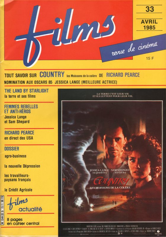 CINE-CRITIQUES magazine side cover Issue 33 April 1985