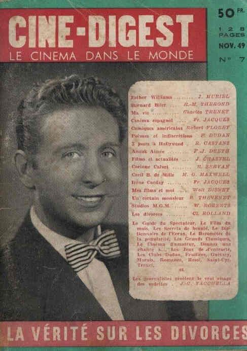 CINE-DIGEST magazine side cover Issue 7 November 1949