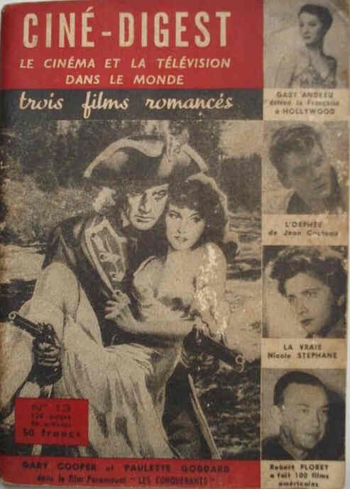 CINE-DIGEST magazine side cover Issue 13 May 1950